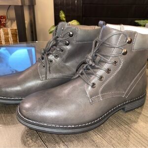 Club Room Gray Lace-Up Boots
